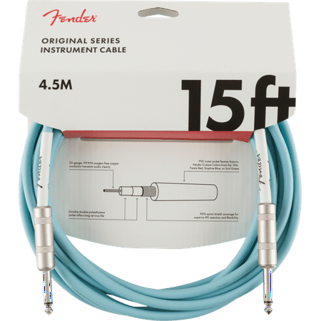 Fender® 15' Original Series Instrument Cable Daphne Blue # 0990515003 - 15 foot