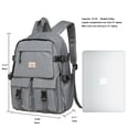 thumbnail image 2 of KAUKKO Mochila elegante para computadora portátil Mochila multipropósito, 18.72L (22 gris) KAUKKO KS22-Grey, 2 of 5