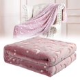 thumbnail image 2 of Clearance! Double Flannel Luminous Blanket Whiterows Fall Throw Soft Blanket Star Moon Pattern Glow In The Dark Blankets Warm and Cozy Sofa Blanket 60"X50" (L), 2 of 9