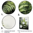 thumbnail image 3 of Designart "Dynamic Ferns Green and Black Contrast I" Floral & Botanical Floater Framed Wall Decor, 3 of 7