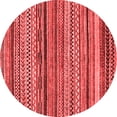 thumbnail image 1 of Ahgly Company Machine Washable Indoor Round Abstract Red Modern Area Rugs, 4' Round, 1 of 1