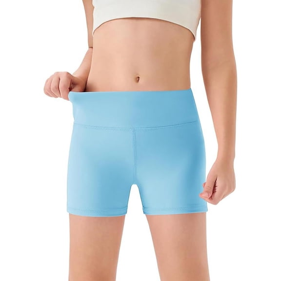 High Waist Yoga Dance Shorts For Girls Comfortable Athletic Workout Capris With Soft Stretch Fabric For Kids