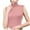 Pink, variant on Women Basic Camisoles Casual Tank Tops Pile Neck Under A Tight Vest High Neck Thin Base Summer Sleeveless Casual Shirts