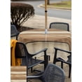 thumbnail image 5 of Outdoor Tablecloth with Umbrella Hole for Patio/Picnic/Party/Camping, Brown Khaki Wooden Waterproof Table Cloth Square Cover Washable, Vintage Farmhouse Retro Art (60"x 60"), 5 of 8