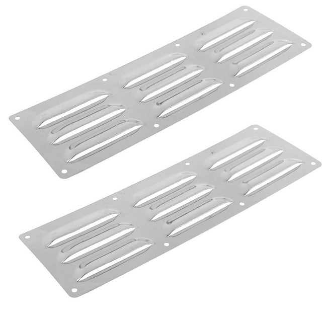 2 Piezas 304 de material acero Inoxidable Marine Boat Louver Vent Ventilador Con 9 Ranuras