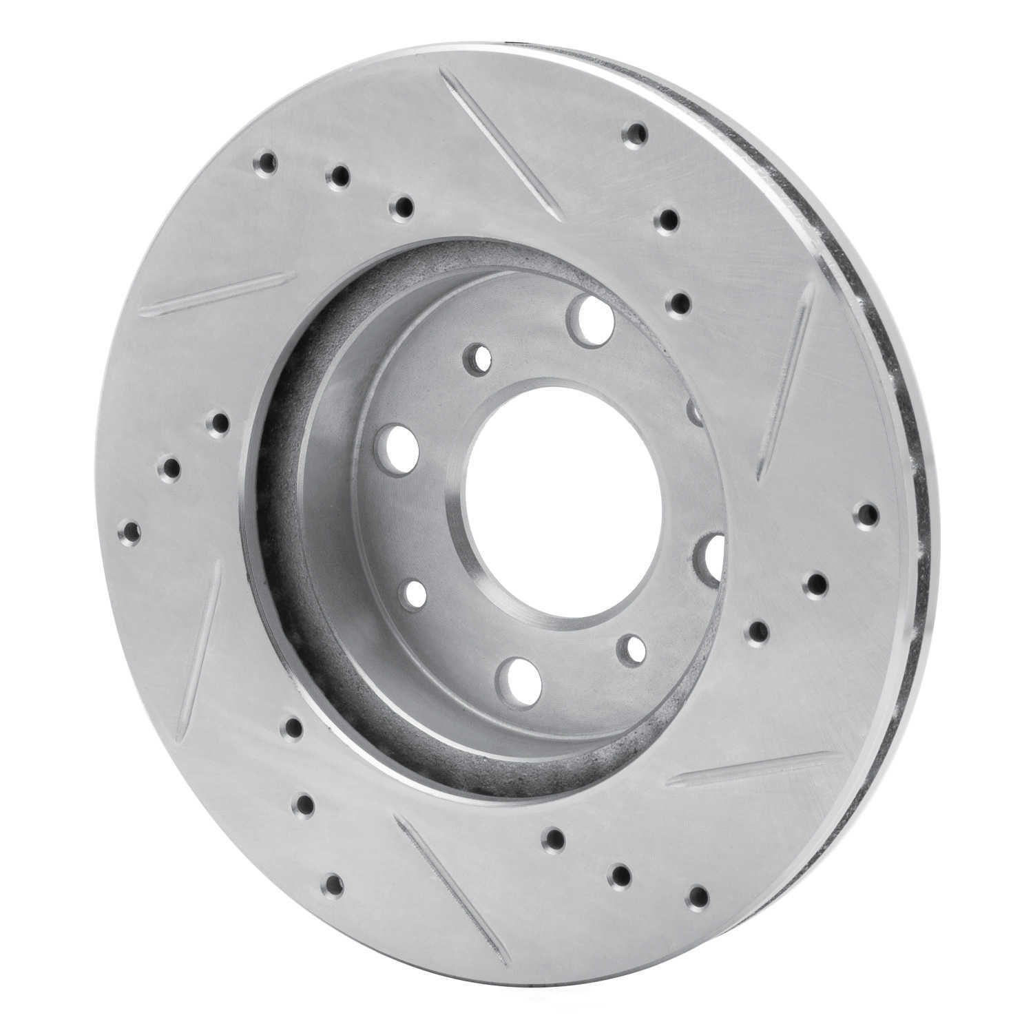 Dynamic Friction Company 631-59018L DFC Brake Rotor - Drilled And Slotted - Silver