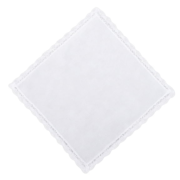 Handkerchiefs for Women White Soft Cotton Ladies Hankies Elegant Embroidery Lace Square Hankies Daily Accessory