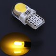 thumbnail image 3 of Encendiendo 10 Uds 12V T10 W5W lámpara LED COB carcasa de silicona luces laterales de giro del coche (amarillo), 3 of 9