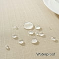 thumbnail image 4 of Faux Linen Round Tablecloth, Waterproof Wrinkle Free Woven Textured Table Cloth, Soft Fabric Table Cover for Home Dining, Party, Wedding, Holiday (60 Inch Round, Flax/Beige/Taupe), 4 of 5
