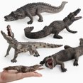 thumbnail image 2 of 9 piezas de figuras de cocodrilo de animales de vida salvaje, figuras de animales de safari simuladas de plástico, figuras educativas de animales de la selva, modelo de cocodrilo, figuras pa, 2 of 5