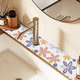 thumbnail image 2 of Yayeee Faucet Mat for Kitchen Sink 30" Diatomite Long Splash Guard Pad, Blue Retro Flower, 2 Pack, 2 of 7