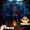 thumbnail image 4 of Tangkula 6Ft Halloween Animatronics Decoration with Glowing Red Eyes, Creepy 4-Armed Scary Skeleton for Outdoor Yard, Haunted House & Halloween Party Decor, 4 of 10