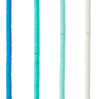10 Strands 6mm Heishi Beads - Clay Disc Flat Vinyl Chip Spacer Beads For Jewelry DIY - Multi-Color