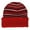 Red, variant on Reversible Warm Winter Knit Striped Skull Cap Cuff Slouchy Beanie Fleece Lining, Camel