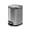 Brushed Stainless Steel, variant on Acento Cubo Square Step Trash Can, 1.6 Gallon Compact Bathroom Waste Bin with Soft Close and Stay Open Lid, Removable Inner Bucket, Matte Black