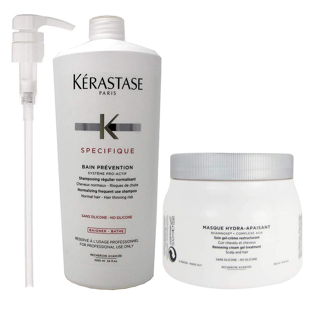 Kerastase Specifique Bain Prevention 34 Oz Wth Pump & Masque Hydra