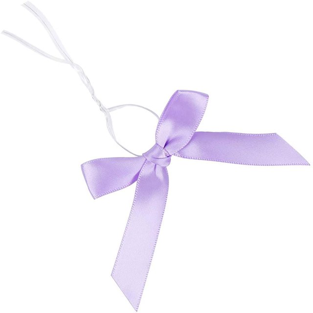Lazos trenzados de satén Beileinicehk, color morado, paquete de 100