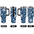 thumbnail image 6 of Sea Stars And Shells 40oz Tumbler with Straw And Lid Insulated Stainless Steel Travel Tumbler Coffee Cup Mug Water Bottle with Handle, Fits in Car Cup Holder, 6 of 6