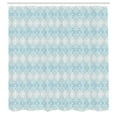 thumbnail image 2 of Ambesonne Ikat Shower Curtain, Aztec Cultural Motifs, 69"Wx75"L, Blue Pale Grey White, 2 of 4