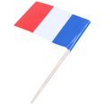 thumbnail image 4 of 250Pzs Mini Palillo de Dientes de Madera Con Bandera para Decorar Pasteles de Frutas de Fiesta - Francia (Azul, Blanco, Rojo), 4 of 9