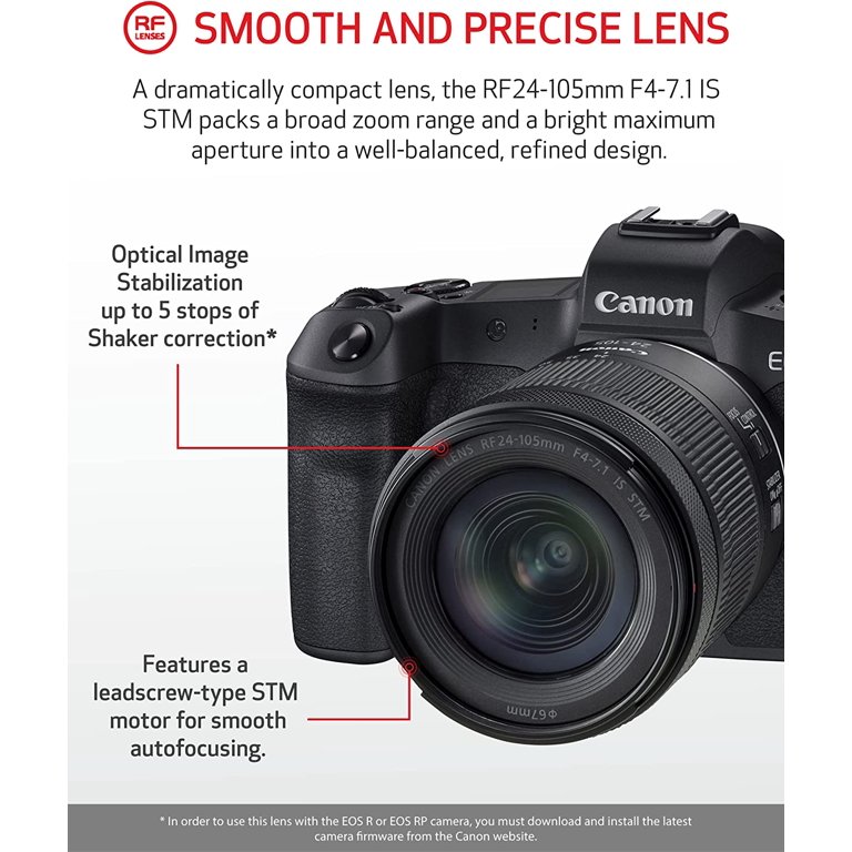 Canon EOS R 30.3 Megapixel Mirrorless Camera with Lens, 0.94