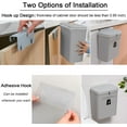 thumbnail image 4 of Easy Install Hanging Small Trash Can, Non Smelling Fruit Fly Free Wall Mount Under Sink Compost Bin for Kitchen, Space Saving Odorless Storage, 4 of 7