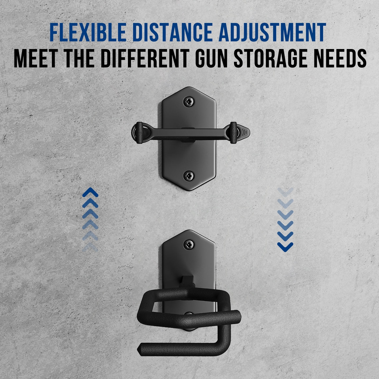 Gun Rack,Blacksmith Wall Mount Heavy Duty Rifles Rack with Stainless Steel for 1 Slot