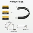 thumbnail image 2 of 24Pcs 50mm(1-15/16") Abrazadera de cable aislada con recubrimiento de goma de acero inoxidable R-Tube Strap Clamp, Negro, 2 of 6