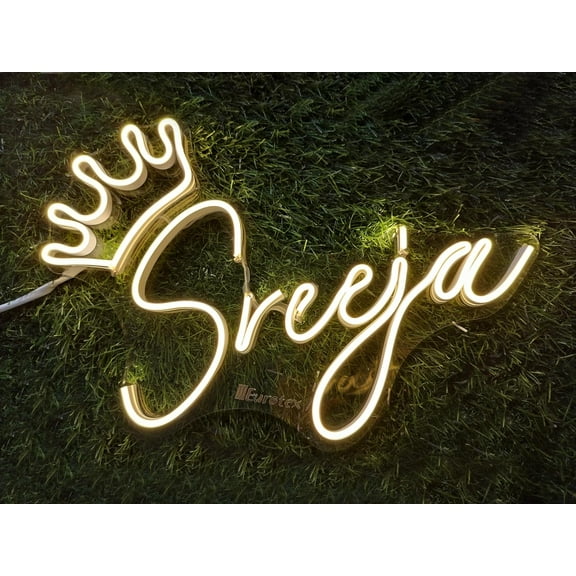 earthmaa Customized Name – Personalized Glow Sign for Bedroom & Business Light with Customized Name – Personalized Glow Sign Neon Sign for Bedroom & Business