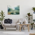 thumbnail image 2 of Water Surface Landscape Bubbles Abstract Painting Gallery Wrapped Canvas Print Wall Art, 2 of 7