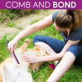 thumbnail image 3 of 10-inch Comfortable Pet Grooming Tool with Rounded Stainless Steel Teeth for Medium Coarse Fur - Easy Grip and Convenient - Purple, 3 of 4