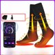 thumbnail image 2 of Calcetines calefactores inteligentes con aplicación, control remoto por teléfono móvil, calcetines calefactores de tubo largo, calcetines calefactores con carga USB, 2 of 2