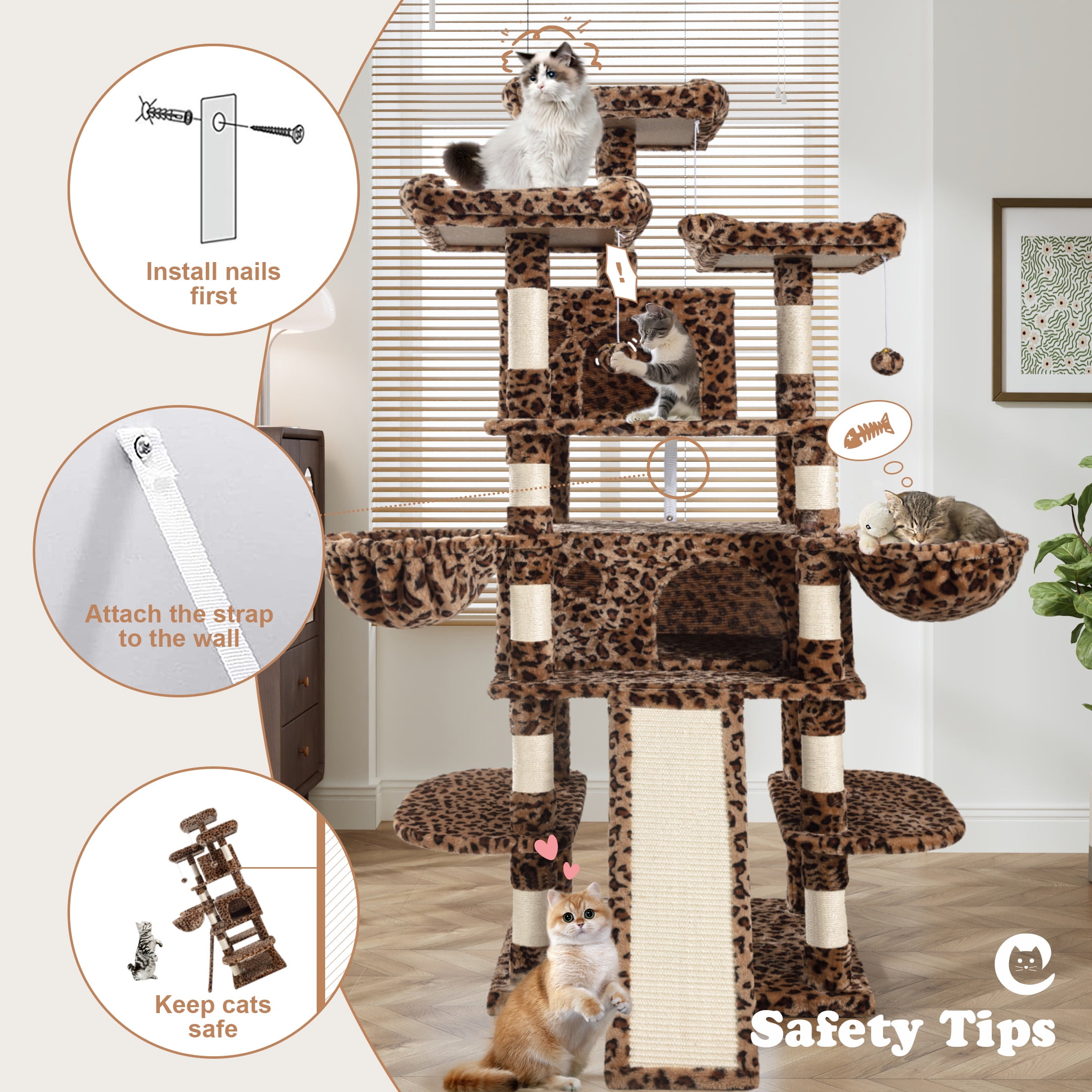 Cat Tower Tree & Dog House Compatible with Lego – Purrfection Meow