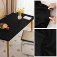 thumbnail image 4 of Leather Fitted Rectangular Tablecloth, Elastic Edge Tablecloth, Washable Tablecloth for Outdoor, Patio, Kitchen and Dining Room- Black||4FT 120x60CM, 4 of 5