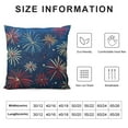 thumbnail image 5 of Creowell 4th of July Throw Pillow Covers Patriotic Stars Fireworks Decorative Pillows Cushion Case Poppy Leaves Pillowcases Independence DayThrow Pillows for Sofa Bedroom Garden Decor White, 5 of 5