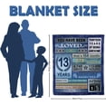 thumbnail image 6 of Gifts for 13 Year Old Boys Blanket, 13th Birthday Gifts for Girls, Coolest Gifts for 13 Year Old Boy, 13 Year Old Girl Birthday Gift Idea, 13th Birthday Decorations for Girl Boy Throw Blanket 50"X60", 6 of 6