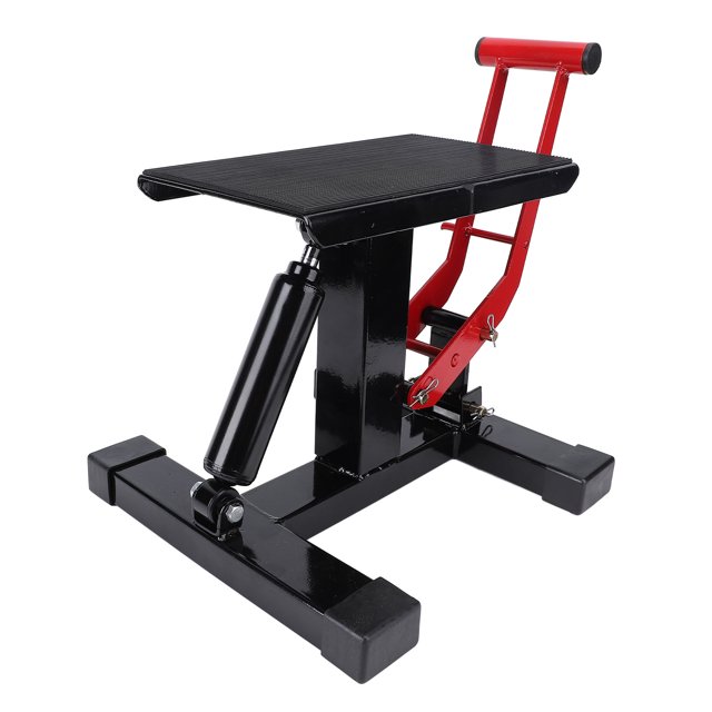 Soporte de Elevación de Gato de Motocicleta, Mesa de Elevación de Elevación de Altura Ajustable de 330 Libras de Capacidad para reparación de Motocicleta Fuera de la Carretera