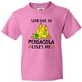 thumbnail image 3 of Inktastic Someone in Pensacola Loves Me Beach Vacation Youth T-Shirt, 3 of 5