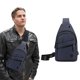 thumbnail image 1 of ¡Oferta! Bolso bandolera delgado de alta gama para hombre de Honeeladyy, bolso de pecho con puerto para auriculares, hebilla extraíble, bolso lateral para viajes, actividades al aire libre., 1 of 5