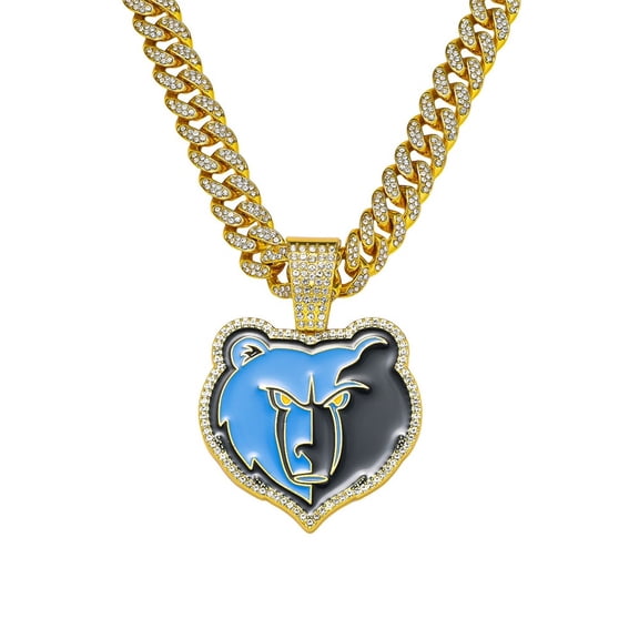 Men Women Hip Hop Animal Bear Pendant Necklace Crystal Cuban Chain HipHop Iced Out Bling Necklaces Fashion Charm Jewelry