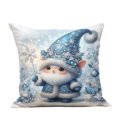 thumbnail image 6 of Novryn Christmas Themed Pillowcase, Snowman Santa Cushion Cover for Sofa, 18 x 18 Inch, Cozy Home Textile Decor for Everyday Comfort, 6 of 7
