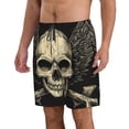 thumbnail image 2 of Pofeuu Gothic Winged Skull Prin Men's Swim Trunks Quick Dry Bathing Suit Swimming Board Shorts Mesh Lining Beach Swimwear-3X-Large, 2 of 6