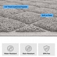 thumbnail image 6 of GORILLA GRIP Cat Litter Box Mat, 35x23, Water Resistant Kitty Litter Trapping Mat, Textured Backing, Easy to Clean, Less Waste and Clean Floors, Kitten Supplies for Indoor Cats, Soft on Paws, Lt Gray, 6 of 10
