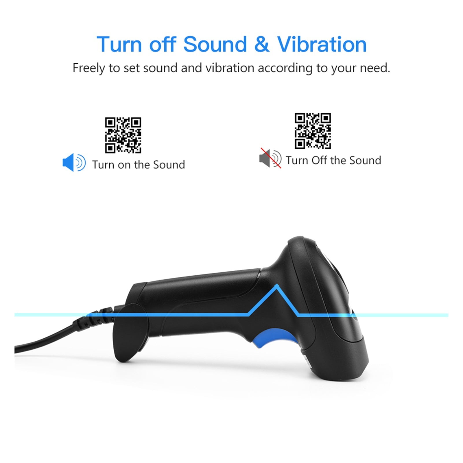 Wired 1D QR 2D Barcode Scanner Handheld USB Wired Bar Codes Reader CCD PDF417 Data Matrix Bar Code Image Automatic Scanner ,Easy to Operate