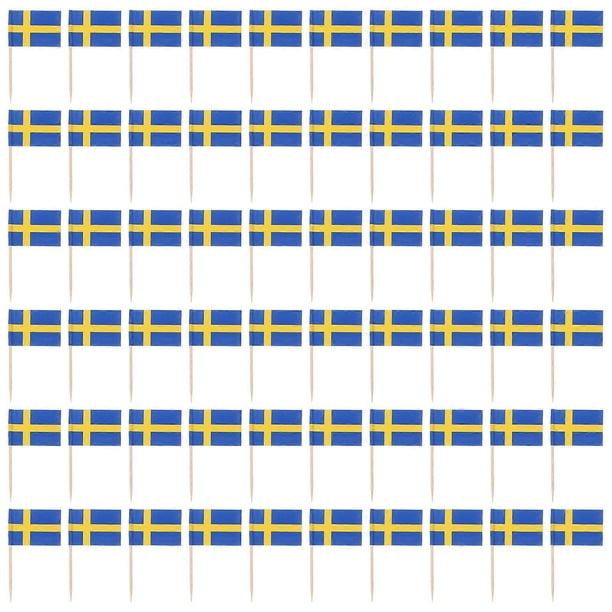 100Pcs Flag Toothpicks Flags Cupcake Toppers Cake Topper Decorations Party Supplies