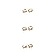 thumbnail image 1 of maskred Two Size Options For These Stunning Silver Earrings Llightweight And Gift Gold 10MM 3Set, 1 of 6