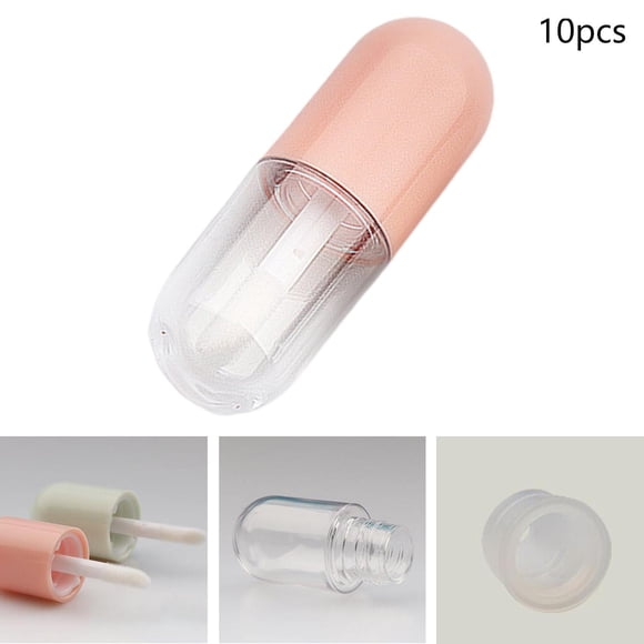 Contenedor de brillo Shamjiam Rosa 10x Mini cápsula portátil reutilizable
