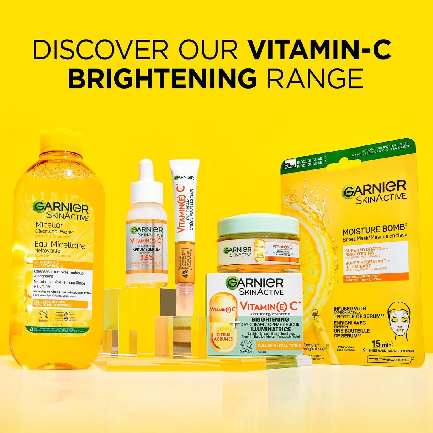 Garnier Micellar Water, Makeup Remover, All-In One Cleanser, with Vitamin C