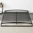 thumbnail image 1 of 6 Inches High Metal Platform Queen Size Bed Frame, Mattress Foundation, Metal Slat Support, No Box Spring Needed, Sturdy Steel Structure, 1 of 6