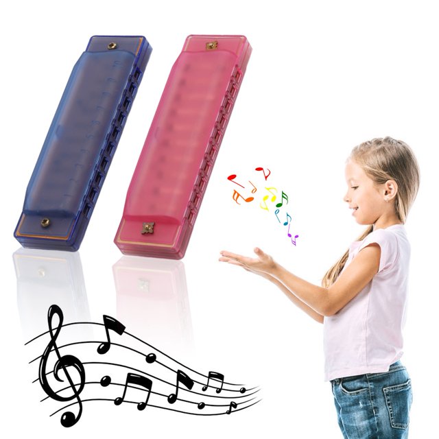 Armónica Translúcida Para Niños, Alivia El Estrés Armónica ABS Portátil Liviana De Grado Alimenticio Para Clase Para Juegos De Fiesta Para Niños Para Escenario